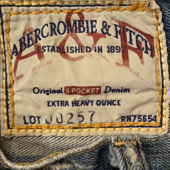 VINTAGE ABERCROMBIE & FITCH ORIGINAL 5 POCKET DENIM MENS BLUE JEANS ⭐️⭐️⭐️⭐️⭐️ - Picture 2 of 16